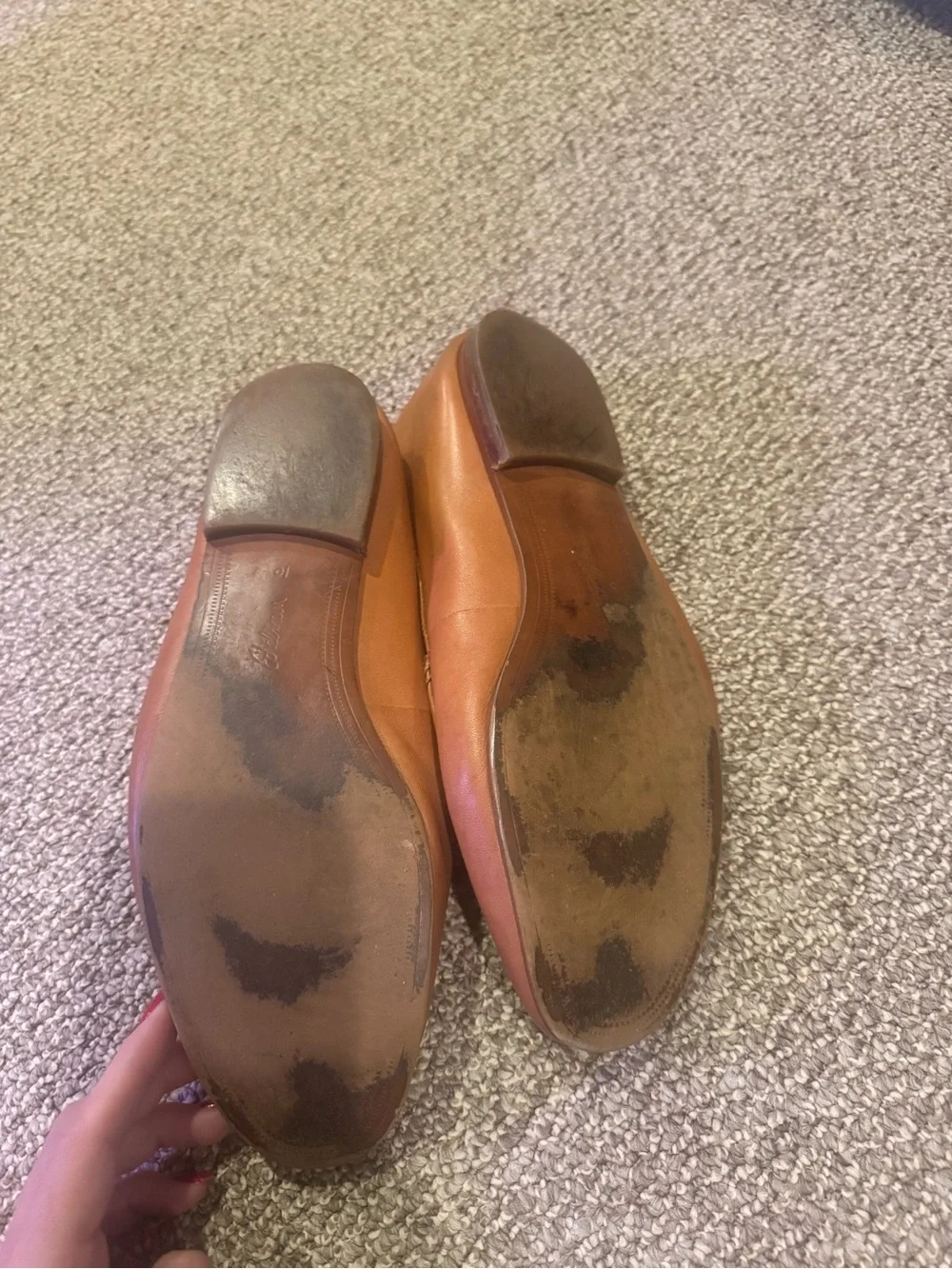 Sam Edelman Women's Tan Leather Bit Loafers with Gold Hardware